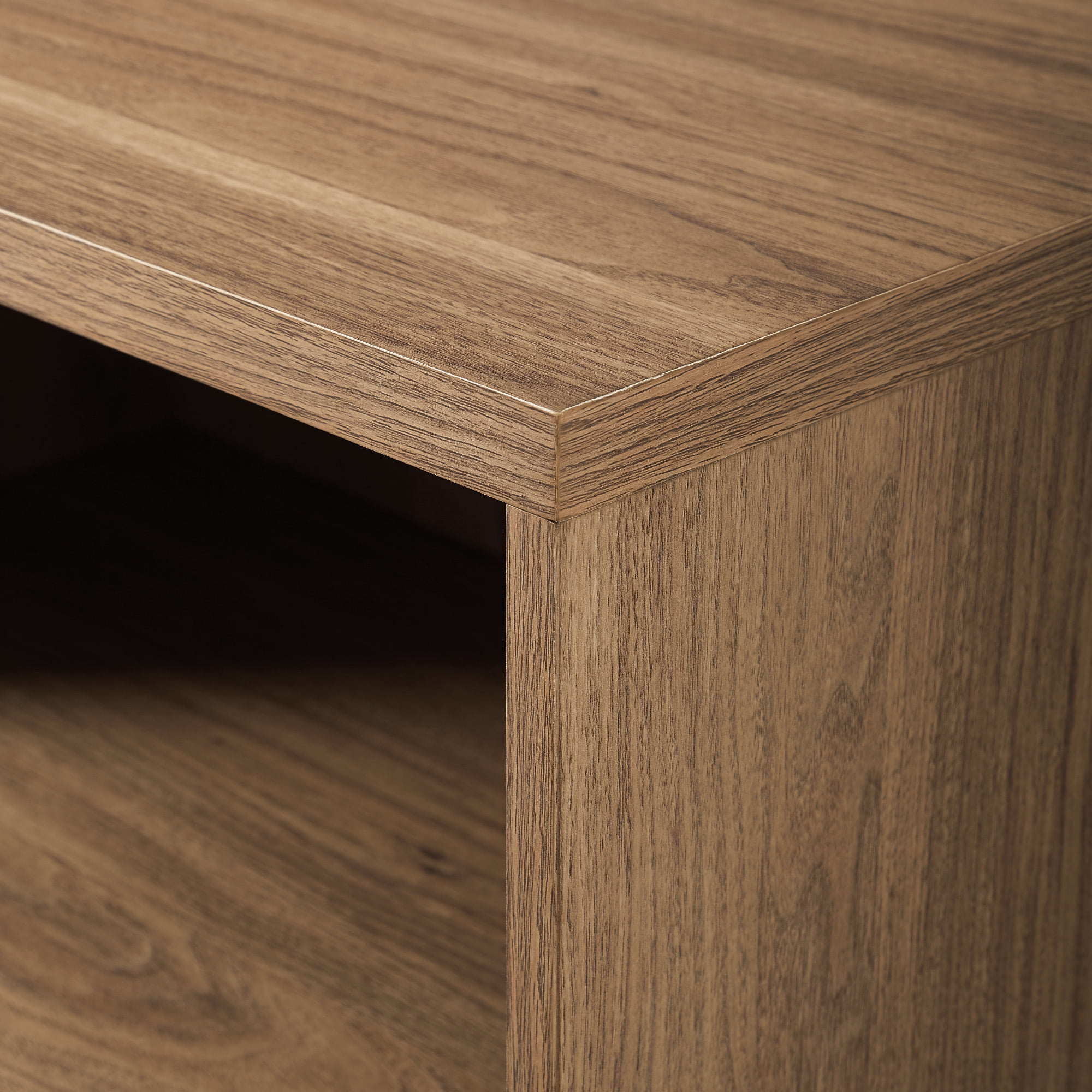 Manor Park Jackson English Oak Modern Slatted 3 - Drawer TV Stand