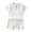 White, variant on Ruyang 2-Piece Summer Clothes for Boys Solid Color Texture Tshirt Sets Short Sleeve Linen Shirts Tops & Shorts Outfits
