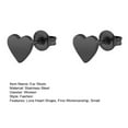 thumbnail image 7 of Hyasfey 1 Pair Ear Studs Stainless Steel Retro Minimalist Sweet Cute Small Love Heart Women Earrings Fashion Jewelry, 7 of 7