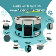 Dog Playpen,LAKWAR Large Pet Playpen for Dogs & Cats, 10.23 sq ft Pet Pen Playpens Foldable Portable Indoor Outdoor House with Carrying Case for Cat Puppy Rabbit