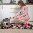thumbnail image 3 of Pioneer Flower Floral Print Pattern Kitchen Rugs Sets Of 2,Anti Fatigue Kitchen Mat Rugs Non Slip Washable,Decorative Kitchen Floor Mats for Kitchen,Sink,Laundry,17"x30"+17"x47", 3 of 7