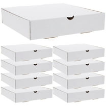 30pcs White Corrugated Pizza Boxes Reusable Takeout Boxes Kraft Paper Packaging Keeps Cookies Fresh for Store 7 inch