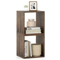 thumbnail image 1 of Costway 2 PCS Stackable Storage Cube Free-standing Storage Organizer Bookcase for Bedroom Brown, 1 of 10