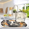 thumbnail image 5 of Dog Flowers Circle Dish Drying Mat Dish Drainer Rack Mats Water Absorbent Non-Slip Easy Clean Heat Resistant for Kitchen Counter, 5 of 8