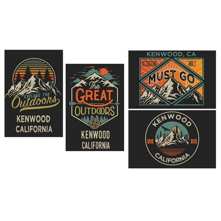 

Kenwood California Souvenir 2x3 Inch Fridge Magnet The Great Outdoors Design 4-Pack