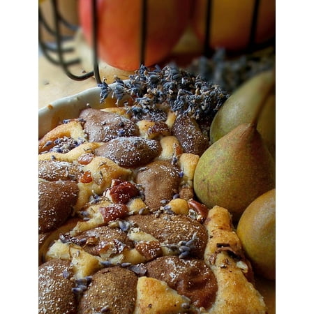 Pecan Nut Cake - Laminated Poster Nuts Pears Pear Pear Cake Pecans Lavender Poster Print 24 x 36