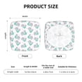 thumbnail image 6 of Square Chair Cushions Cover, Cute Light Pink Green Snails Elastic Office Chair Cover for Dining Chairs with Ties and Removable Cover, Desk Chair Seat Cushion Protectors set of 2, 6 of 7