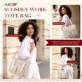 thumbnail image 2 of SUOSDEY Work Tote Bags for Women,Large Capacity Shoulder Handbag,Crossbody Messenger Bag, 2 of 8