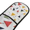 thumbnail image 4 of Yayeee Double Oven Mitt Kitchen Heat Resistant Baking 35" x7" Quilted Glove, Colorful Triangles, 4 of 6