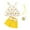 Yellow, variant on Tiny Cutey Toddler Baby Girl Clothes Outfits Summer Cute Sleeveless Bowknot Top Shorts Set with Bag for 18-24 Months