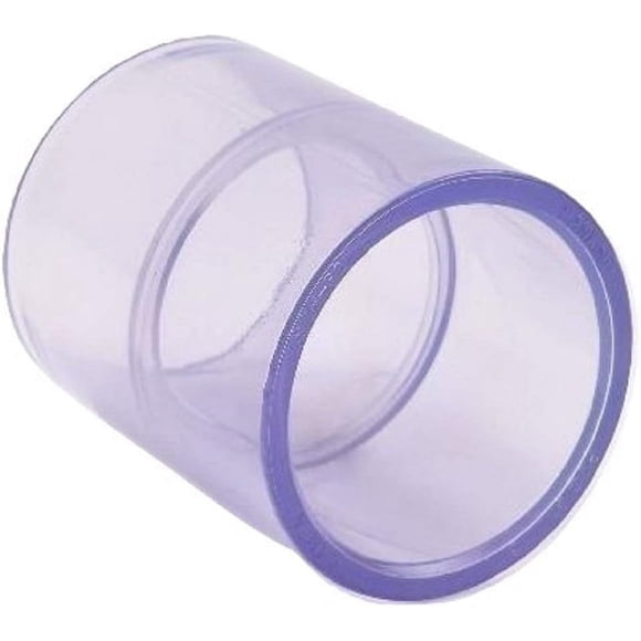 y Clear PVC Pipe Fitting (bluish tint): Coupling, Schedule 40/80, 3 Inch PVC Pipe Socket (3.5 Inch ID) Coupling 3 Inch