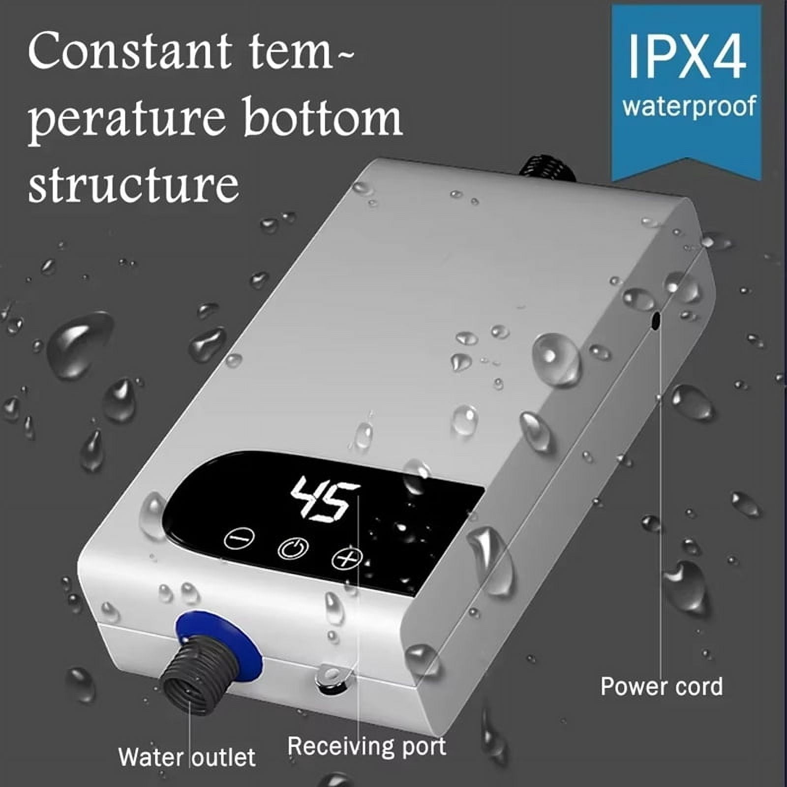 3500W Instant Water Heater 110V Portable Electric Heaters for Bathroom Hot Water Shower and Home Kitchen Heating US Plug