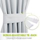 thumbnail image 3 of Cortina de puerta de 1 pieza - cortinas de puerta de vidrio corredizas con bolsillo de barra opaca para habitación bloque de luz de pantalla de privacidad para puerta francesa delantera Xemadio HMHZ696-11, 3 of 7