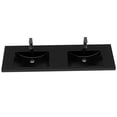 thumbnail image 4 of Eclife 60 Black Resin Integrated Double Bathroom Sink, Water Saving, Stain Resistant, 4 of 11