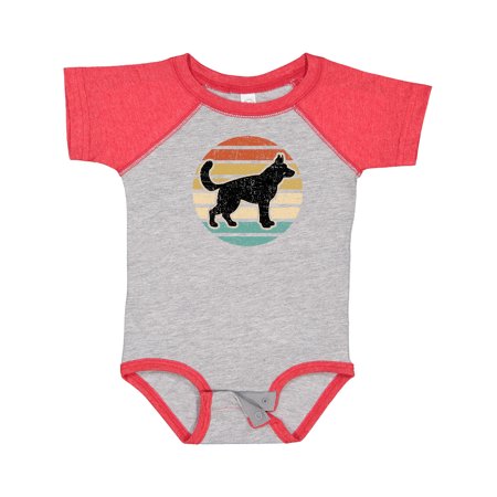 

Inktastic German Shepherd Silhouette Vintage Retro Gift Baby Boy or Baby Girl Bodysuit