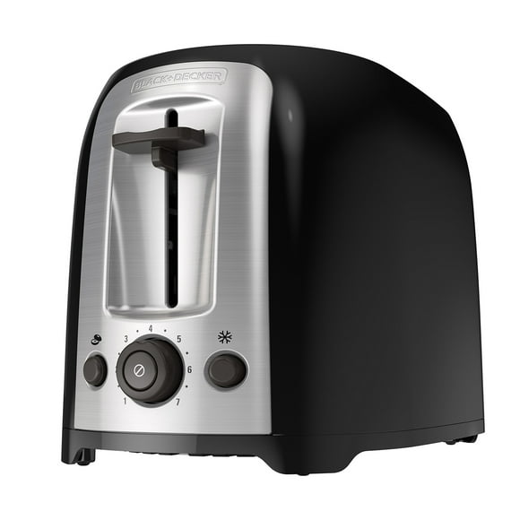 Tostadora BLACK+DECKER TR1278BD de 2 rebanadas, 850 W, 7 ajustes de color