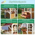 thumbnail image 5 of ANPOO Outdoor Wooden Kids Playhouse, Large Play House with Bench/Table/Kitchen/Flower Pot Holders/Toys, Outdoor Play Toy Gift for Ages 3+, 5 of 9