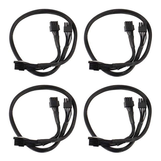 4X Psu 8Pin A Dual 8Pin (6 + 2) Pin PCIe Cable de Fuente de Alimentación Modular para Supernova G2 G3 P2 T2 GS 650750850 1000 1600