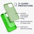 thumbnail image 2 of Étui en Silicone TPU Compatible avec iPhone 13 - Étui de Téléphone Mince avec Finition Douce - Vert Lime, 2 of 8