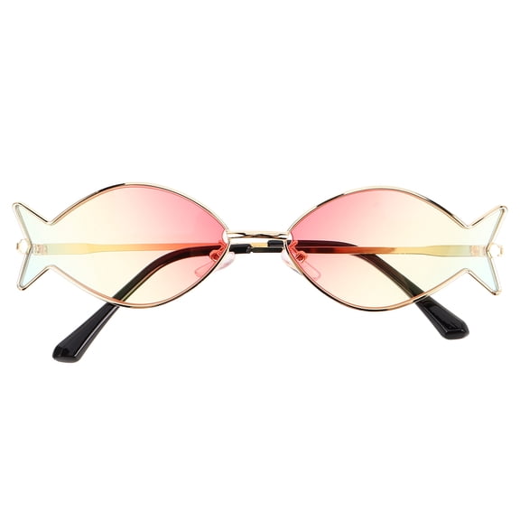 OUNONA Novelty Fish Shaped Sunglasses Multi Color for Luau Parties and Beach Accessories