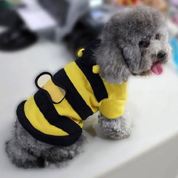 SPRING PARK Hot Pet Dog Cat Puppy Warm Hoodie Coat Clothes Cute Bee Costume Apparel Outfit
