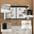thumbnail image 4 of ANGELES HOME 48" X 30" LED Mirrored Medicine Cabinet, Medicine Cabinets with Lights for Bathroom, Recessed or Surface Mount, Led Medicine Cabinet with Outlets & USB, Defogger, Dimmer, Two Open Doors, 4 of 12