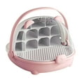 thumbnail image 3 of EHJRE Silkworm Breeding Box Transparent Detachable Compartments Insect Feeding Box pink, 3 of 8