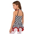 thumbnail image 5 of iiniim Girls Ballet Dance Tutu Dress Halter Neck Sleeveless Sequins Pompoms Circus Clown Party Black&Red 12, 5 of 7