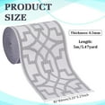 thumbnail image 2 of 5.5 Yards Geometric Jacquard Ribbon 3-1/4" Wide Polyester Embroidery Curtain Trim Tape Light Grey Embroidered Drapery Trim Jacquard Ribbon for Your Drapes Curtains Banding Trim Tape, 2 of 9