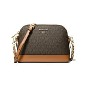 Michael Kors Women's Large Logo Dome Crossbody Bag, Brown