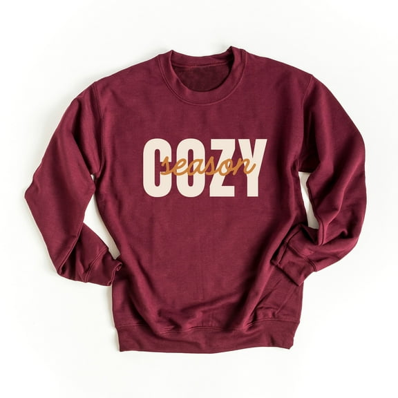 Cozy Season Layered Cursive - Women's Graphic Sweatshirt