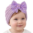 thumbnail image 2 of Baby Girl Toddlers Breathable Cotton Hat Knotted Hat Cute Donut Soft Turban Bow Knot Cap for Boys Girls Breathable-Sun-Protection-Fishing-Hat Kids Beach-Bucket-Hat, 2 of 5