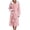 Pink, variant on qolati Soft Robe for Women Warm Long Sleeve Plush Warm Winter Housecoat Spa Towel After Shower Lightweight Fluffy Long Hooded Bathrobe with Pockets