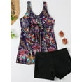 thumbnail image 4 of Avamo Women 2 Piece Tankini Swimsuit Set Floral Print Beachwear Bathing Suit V Neck Swimwear, 4 of 4