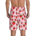 thumbnail image 5 of Salouo Hand Drawn Strawberry Pattern Men's Sleep Pajama Shorts,Pajama Bottoms Elastic Waistband Sleep Pajama Short PJ Shorts for Men -4X-Large, 5 of 6