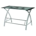 thumbnail image 4 of Jared Metal Desk and Task Chair Set, World Map Printing Glass with White Desk Chair, 4 of 8