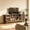 Brown(70in cabinet), variant on Mid-Century Modern Electric Fireplace TV Stand for Tvs Up to 80 Inches, Large Media Console with Realistic 3D Flame Electric Fireplace, Retro Entertainment Center for Living Room, Apartment