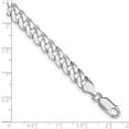 thumbnail image 3 of Auriga Fine Jewelry 925 Sterling Silver Rh-plated 7mm Beveled Curb 9inch Chain Bracelet for Men, 3 of 5