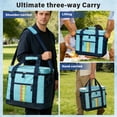 thumbnail image 4 of Tirrinia Large Capacity Soft Cooler Bag, Collapsible Cooler Insulated Leak Proof, Large Lunch Box for Men Women, Soft-Sided Cooler for Picnic, Grocery, Beach, Camping, Travel, 35L, Blue, 4 of 7