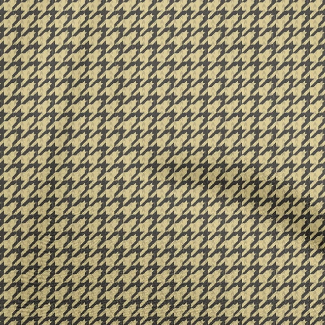 oneOone Cotton Jersey Dark Gray Fabric Houndstooth Sewing Craft Projects Fabric Prints By Yard 58 Inch Wide