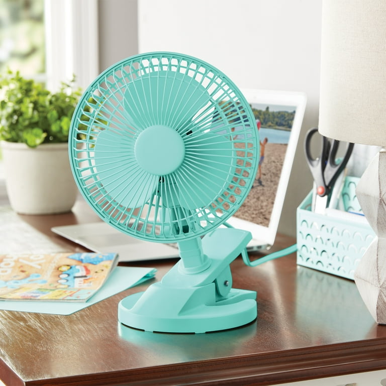 Mainstays 6 Desktop Clip AC Electric Household Personal Fan With 2 Speed Baby Jade Walmart