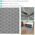 thumbnail image 4 of Sunnydaze Traditional Flat Weave Charcoal Gray Lattice Indoor Area Rug, 5' x 7', 4 of 9