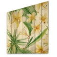 thumbnail image 2 of Designart 'Yellow Flowers and Tropical Foliage X' Traditional Print on Natural Pine Wood, 2 of 5