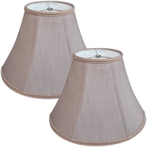 TOOTOO STAR 7" x 15" x 10.5" Fabric Lamp Shade, Royal Style Spider Lampshade, Home Decor Brown Bell Lampshade for Floor Lamp Table Lamp