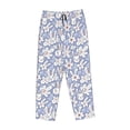 thumbnail image 6 of Uemuo Rabbit And Floral Pattern Women's Wide Leg Palazzo Lounge Pants with Pockets Light Weight Loose Comfy Casual Pajama Pants-, 6 of 9