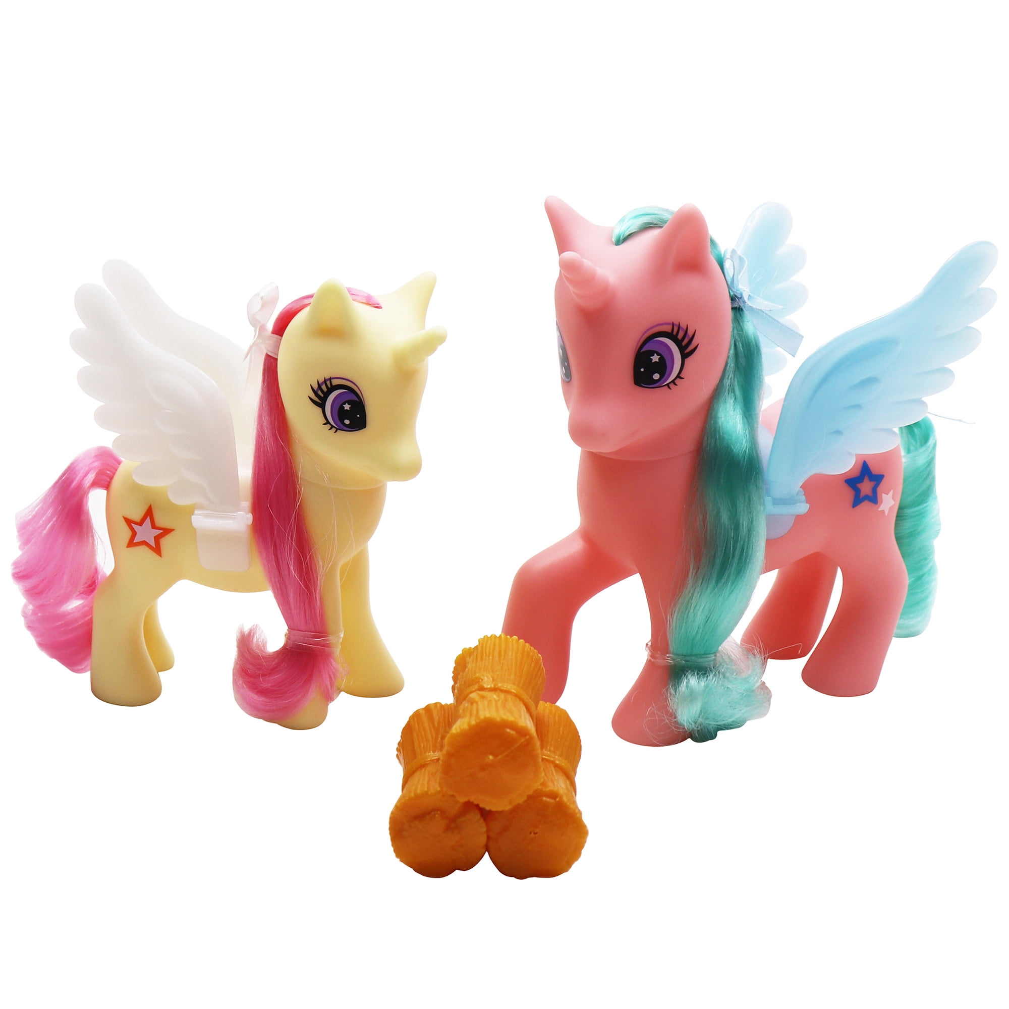 Wonder Unicorn: Pony Land - Unicorn Stable Playset - 3 Magical Figurines, Fenced Play Yard & Shelter, Feeding & Grooming Care Toy Accessories, Kids 3+