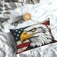 thumbnail image 3 of Cauagu American Bald Eagle Print Pillow Covers with Envelope Closure,1PC Pillow Cases Decorative Pillow Case for Bed & Couch, Pillows Not Included-14"x20", 3 of 6