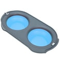 thumbnail image 1 of Alimentador Elevado De Mascotas Tazón De Elevado Pad, Almohadilla De Silicona De Silicona Plegable Para Mascotas Dobles Para Viajar Para Caminar Para Acampar Con, 1 of 7