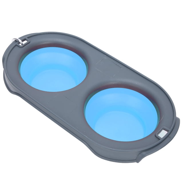 Alimentador Elevado De Mascotas Tazón De Elevado Pad, Almohadilla De Silicona De Silicona Plegable Para Mascotas Dobles Para Viajar Para Caminar Para Acampar Con