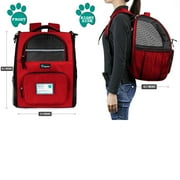 PetAmi Deluxe Pet Carrier Backpack, Red